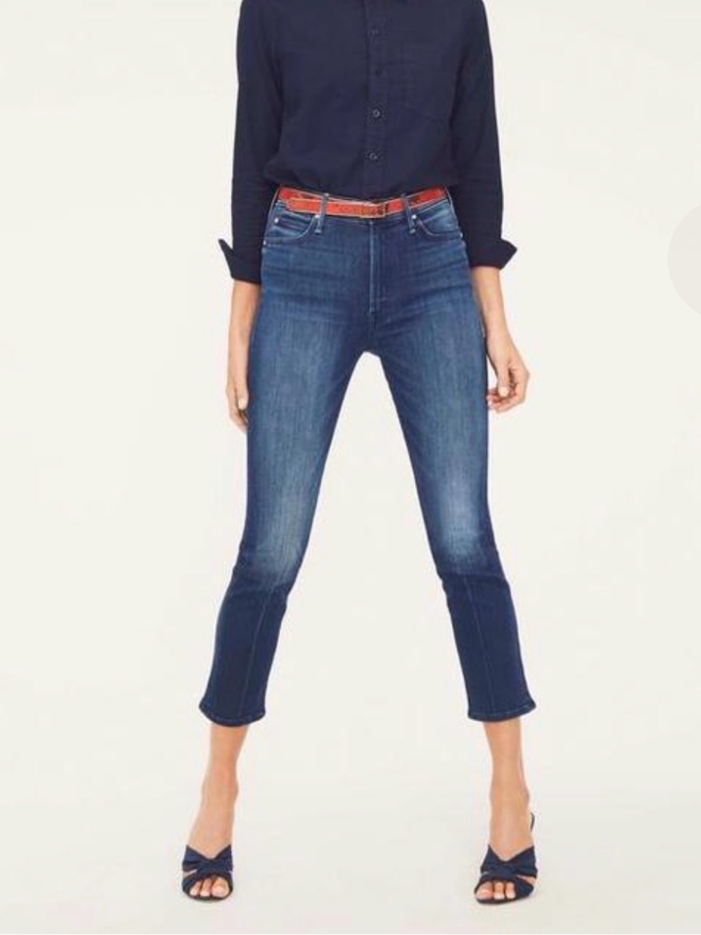MOTHER High Waisted Rascal Crop